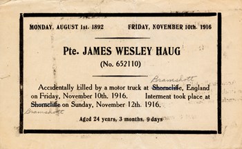 J.W. Haug death notice